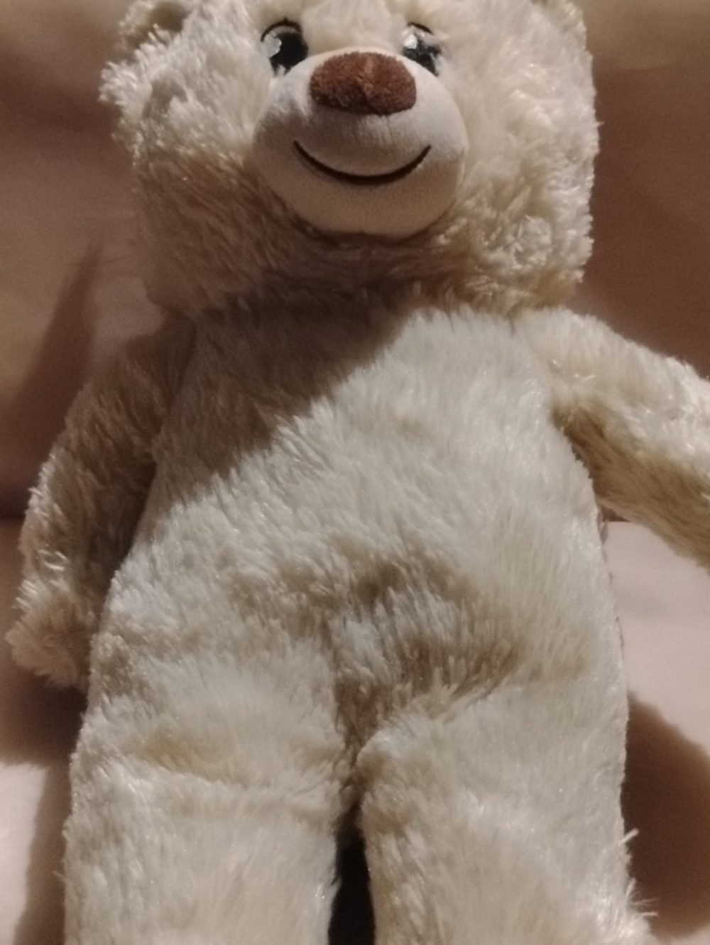 Build-A-Bear Cream Plush Teddy Bear with Brown Nose